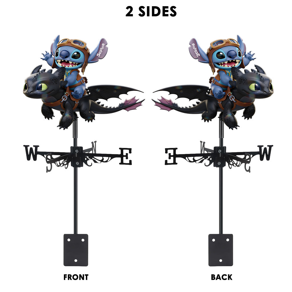 Two Little Monsters - Personalized Ohana Weather Vane