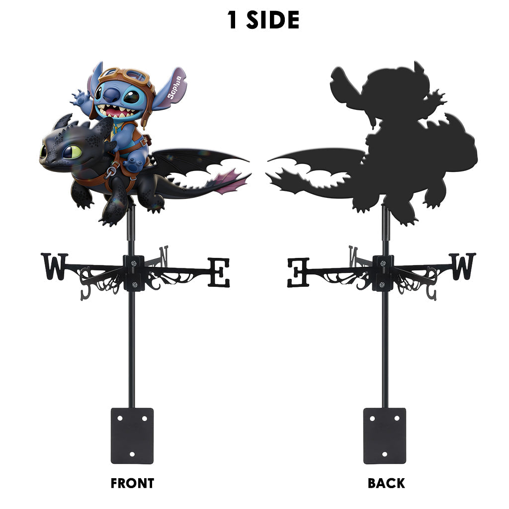Two Little Monsters - Personalized Ohana Weather Vane