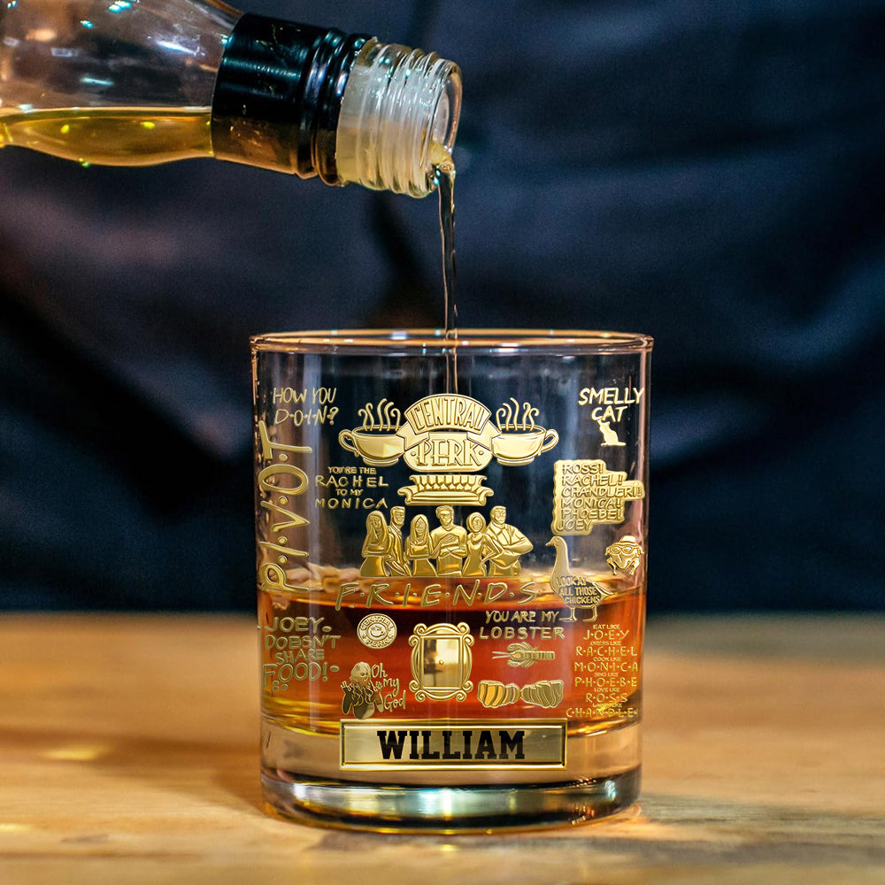 90s Sitcom-Inspired Funny Quote - Personalized Friends Movie Whiskey Decanter Set