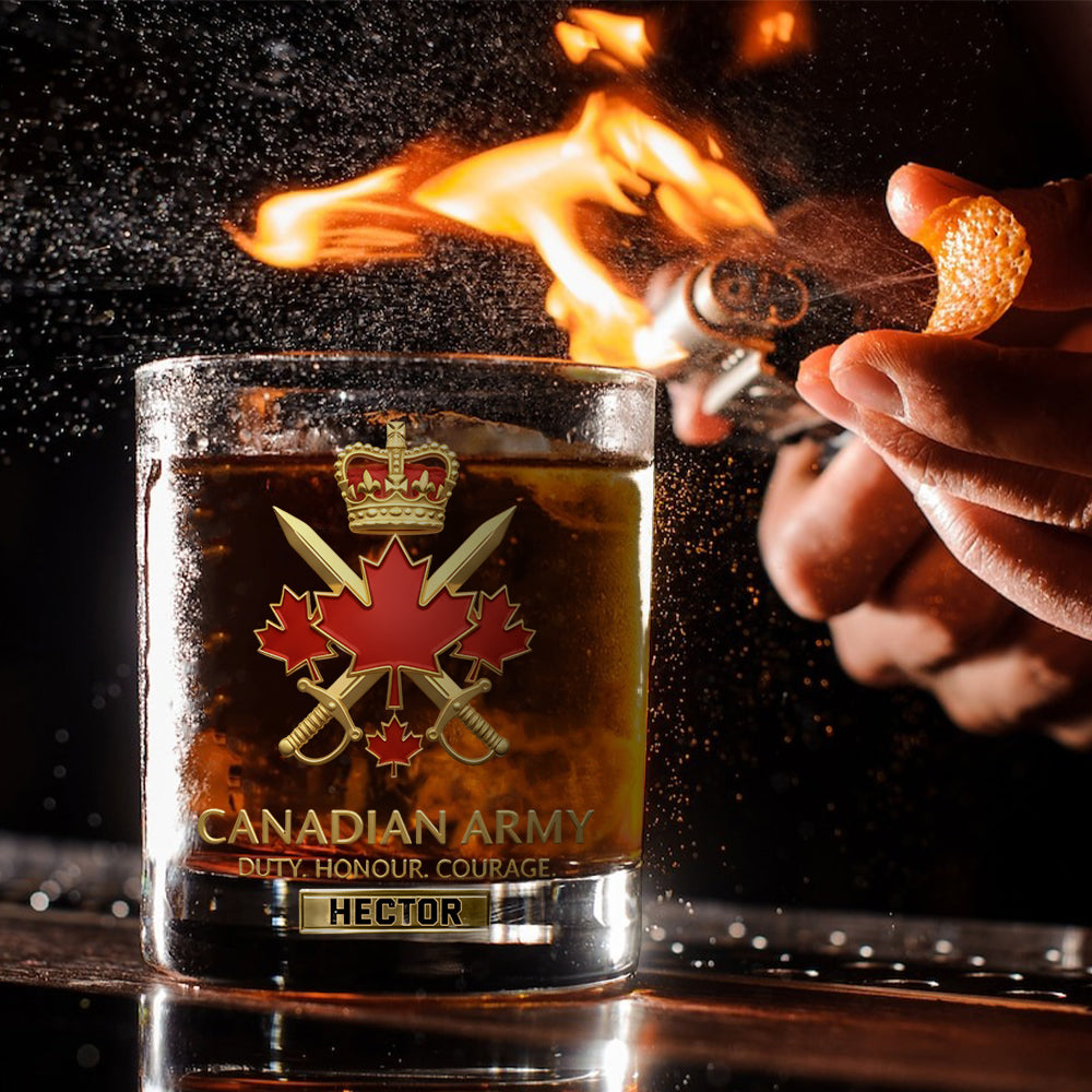 Premium American Pride US - Personalized Veteran Whiskey Glass