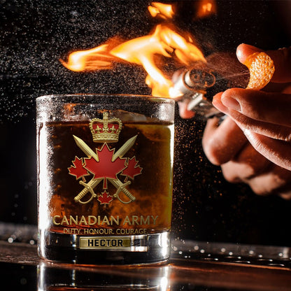 Premium American Pride US - Personalized Veteran Whiskey Glass