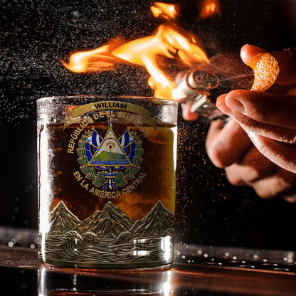 Proud El Salvador - Personalized Expats Whiskey Glass