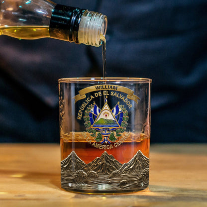 Proud El Salvador - Personalized Expats Whiskey Glass