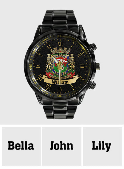 Proud Puerto Rico, Joannes Est Nomen Ejus - Personalized Expats Hand Watch