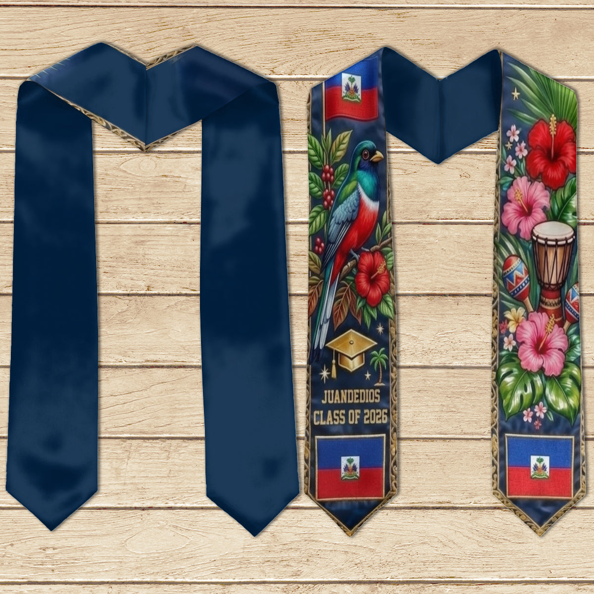 Proud Haiti, Class Of 2026 - Personalized Graduation Graduation Stole