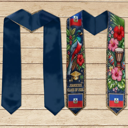 Proud Haiti, Class Of 2026 - Personalized Graduation Graduation Stole