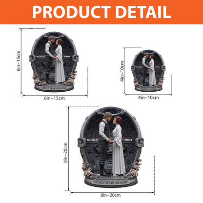 I Love You To The Death Star And Back - Personalized The Force Custom Shaped Acrylic Plaque