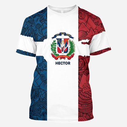 Dominican Republic, Dios, Patria, Libertad - Personalized Expats All Over Shirt