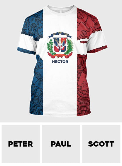 Dominican Republic, Dios, Patria, Libertad - Personalized Expats All Over Shirt