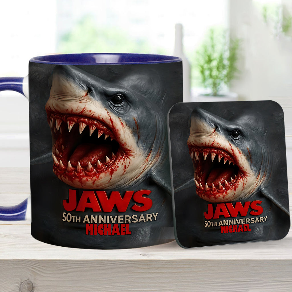 Scary Shark - Personalized Accent Mug