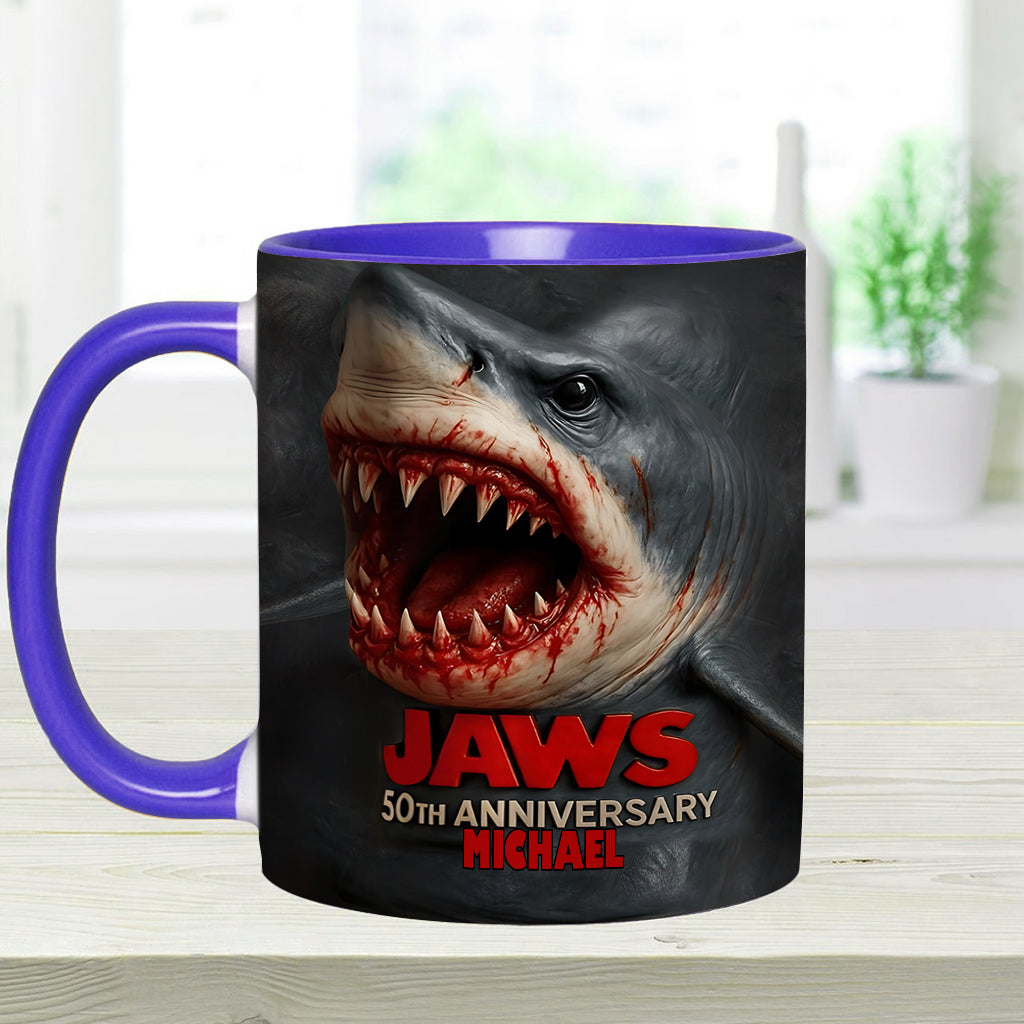 Scary Shark - Personalized Accent Mug