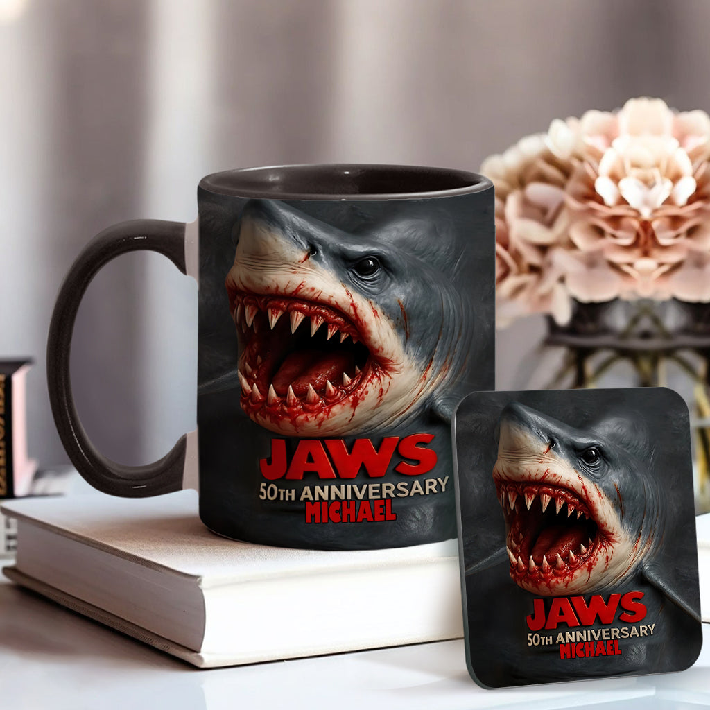 Scary Shark - Personalized Accent Mug