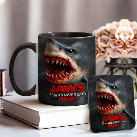 Scary Shark - Personalized Accent Mug