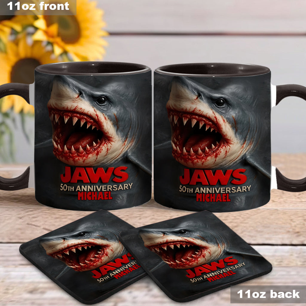 Scary Shark - Personalized Accent Mug