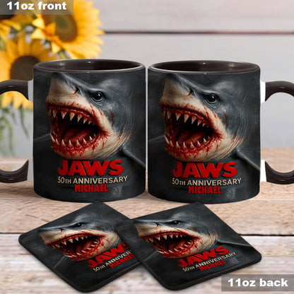 Scary Shark - Personalized Accent Mug