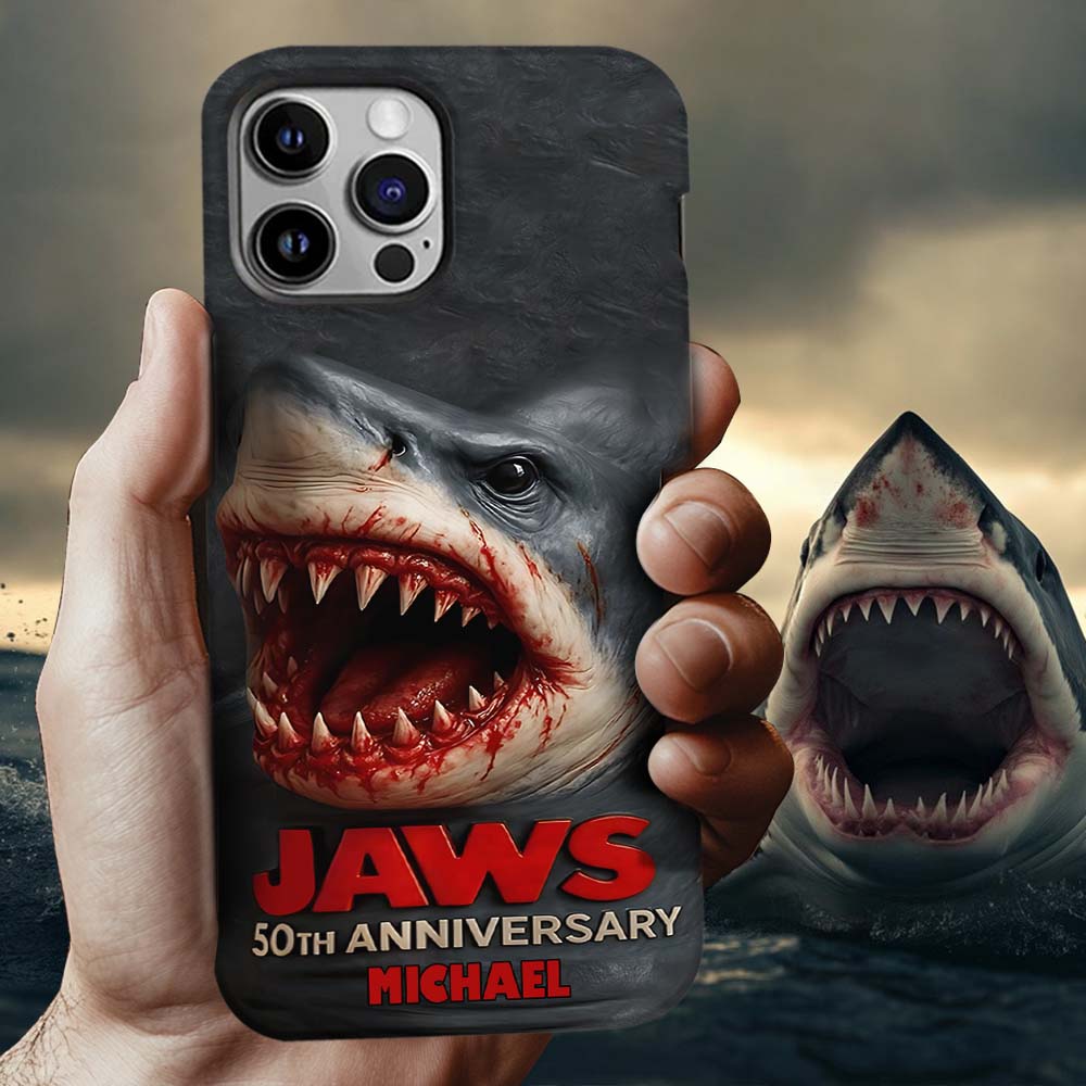 Scary Shark - Personalized Shark Full Print Phone Case