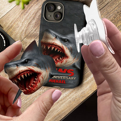 Scary Shark - Personalized Shark Full Print Phone Case