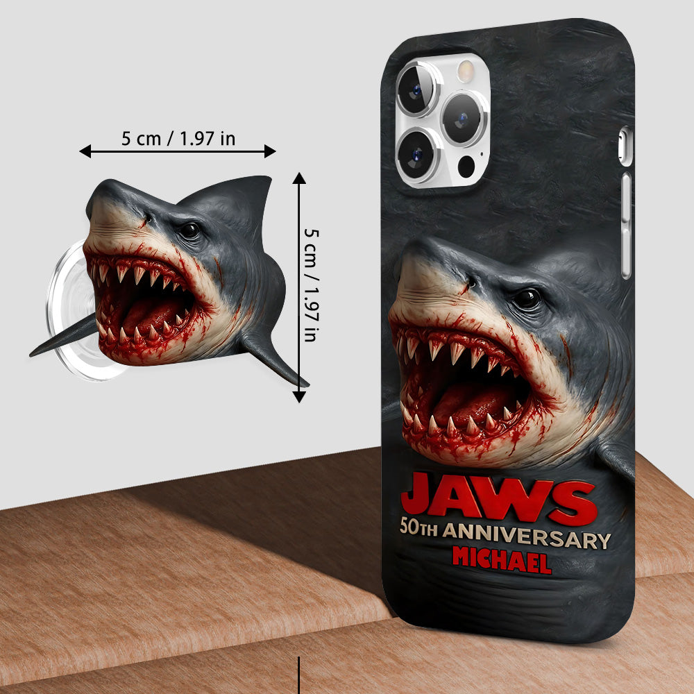 Scary Shark - Personalized Shark Full Print Phone Case