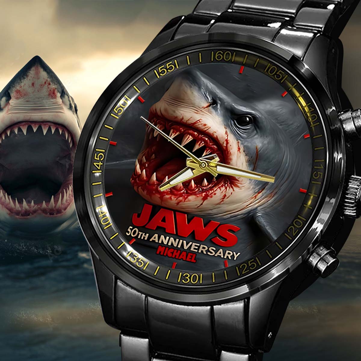 Scary Shark - Personalized Hand Watch