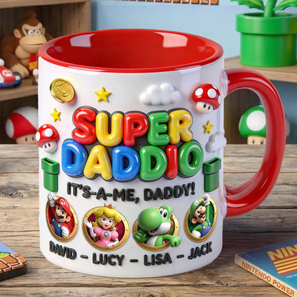 Supper Daddio - Personalized Super Plumber Accent Mug