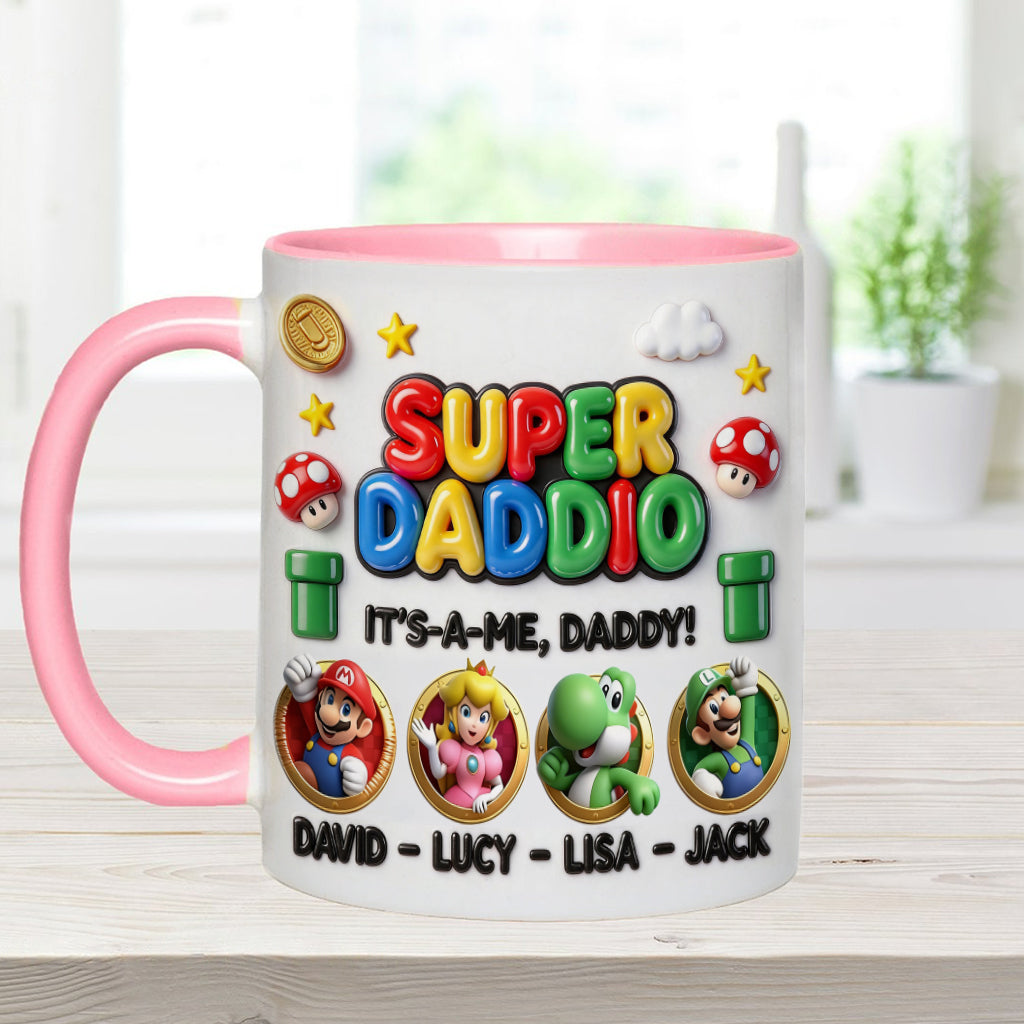 Supper Daddio - Personalized Super Plumber Accent Mug