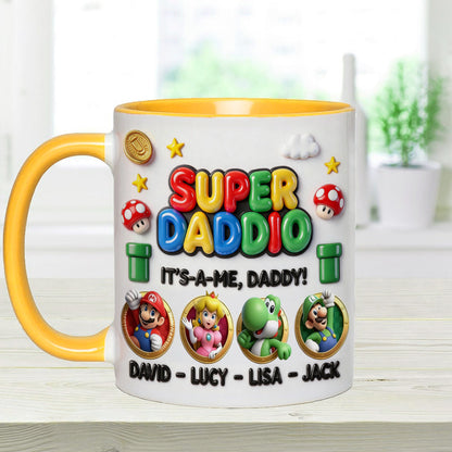 Supper Daddio - Personalized Super Plumber Accent Mug