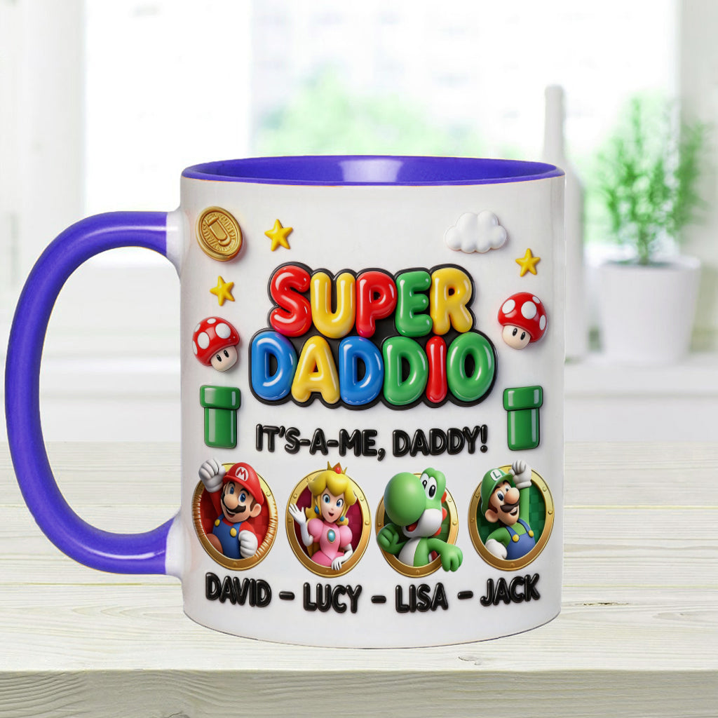 Supper Daddio - Personalized Super Plumber Accent Mug