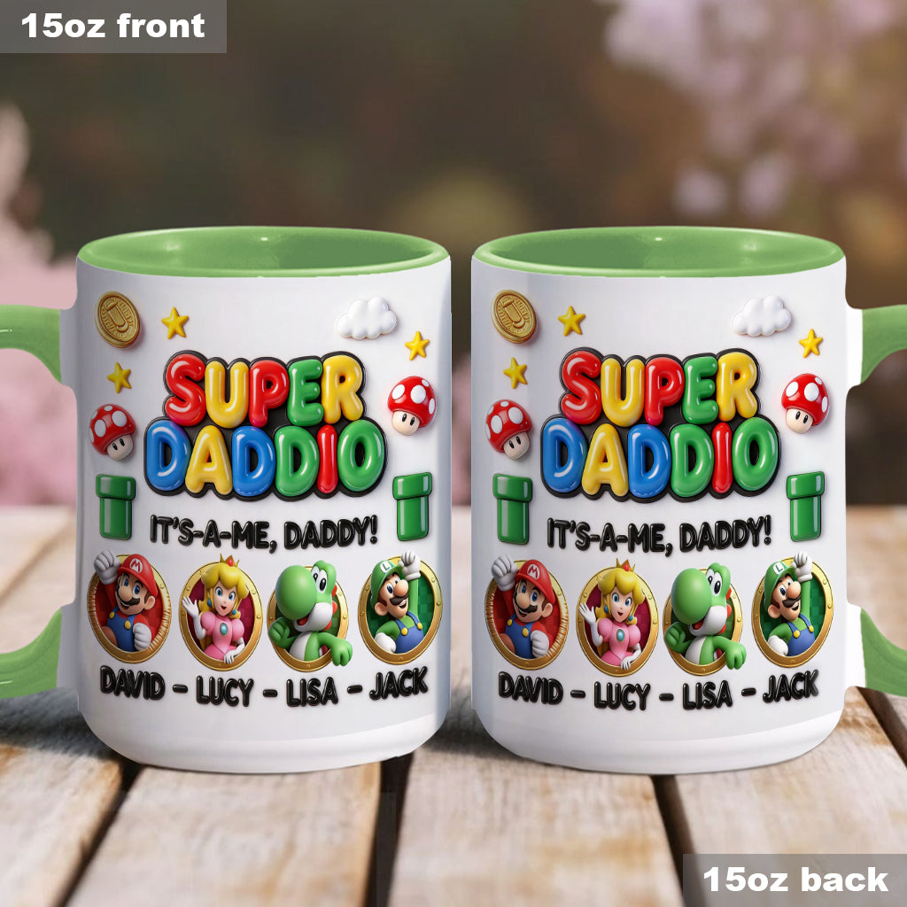 Supper Daddio - Personalized Super Plumber Accent Mug