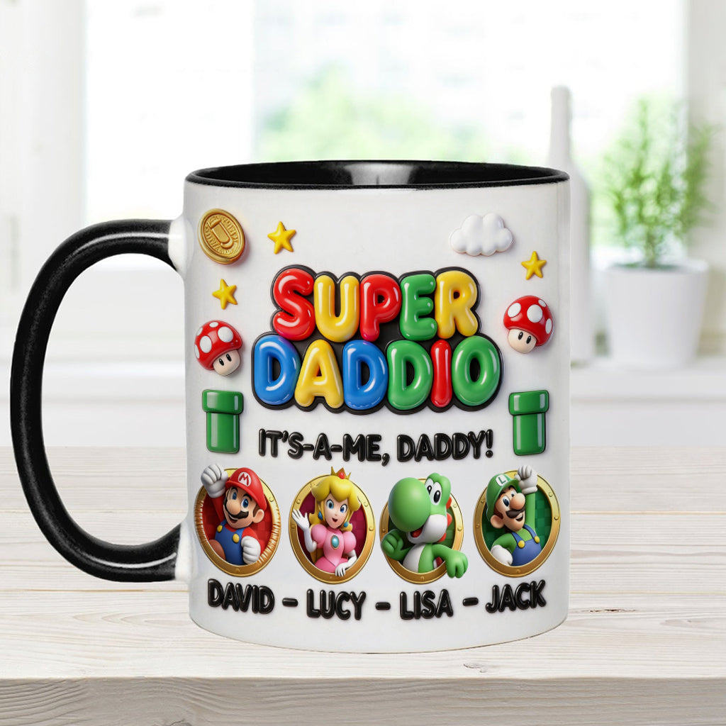 Supper Daddio - Personalized Super Plumber Accent Mug