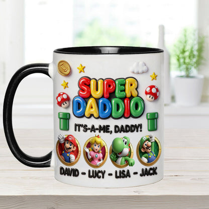 Supper Daddio - Personalized Super Plumber Accent Mug