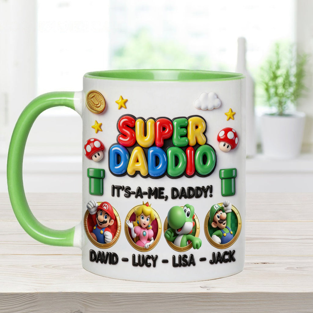 Supper Daddio - Personalized Super Plumber Accent Mug
