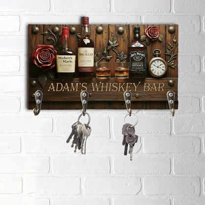 Love Whiskey - Personalized Whisky Custom Shaped Hanging Rack