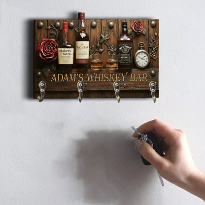 Love Whiskey - Personalized Whisky Custom Shaped Hanging Rack