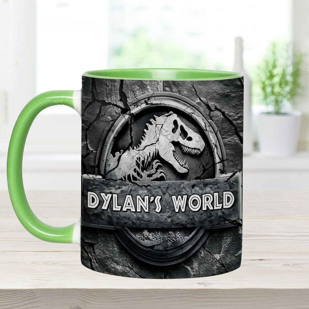 Dinosaur World - Personalized Dinosaur Accent Mug