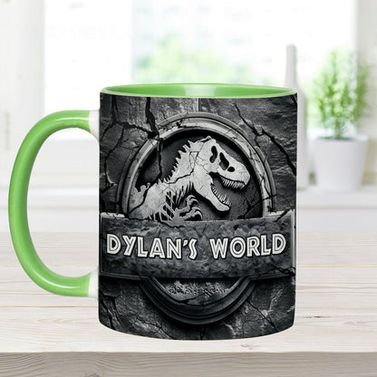 Dinosaur World - Personalized Dinosaur Accent Mug