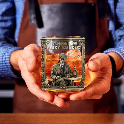 By Oder Of The Gang - Personalized Street Gang Whiskey Glass