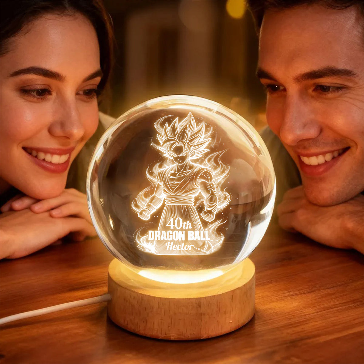 40th Anniversary - Personalized Seven Balls Crystal Ball Night Light