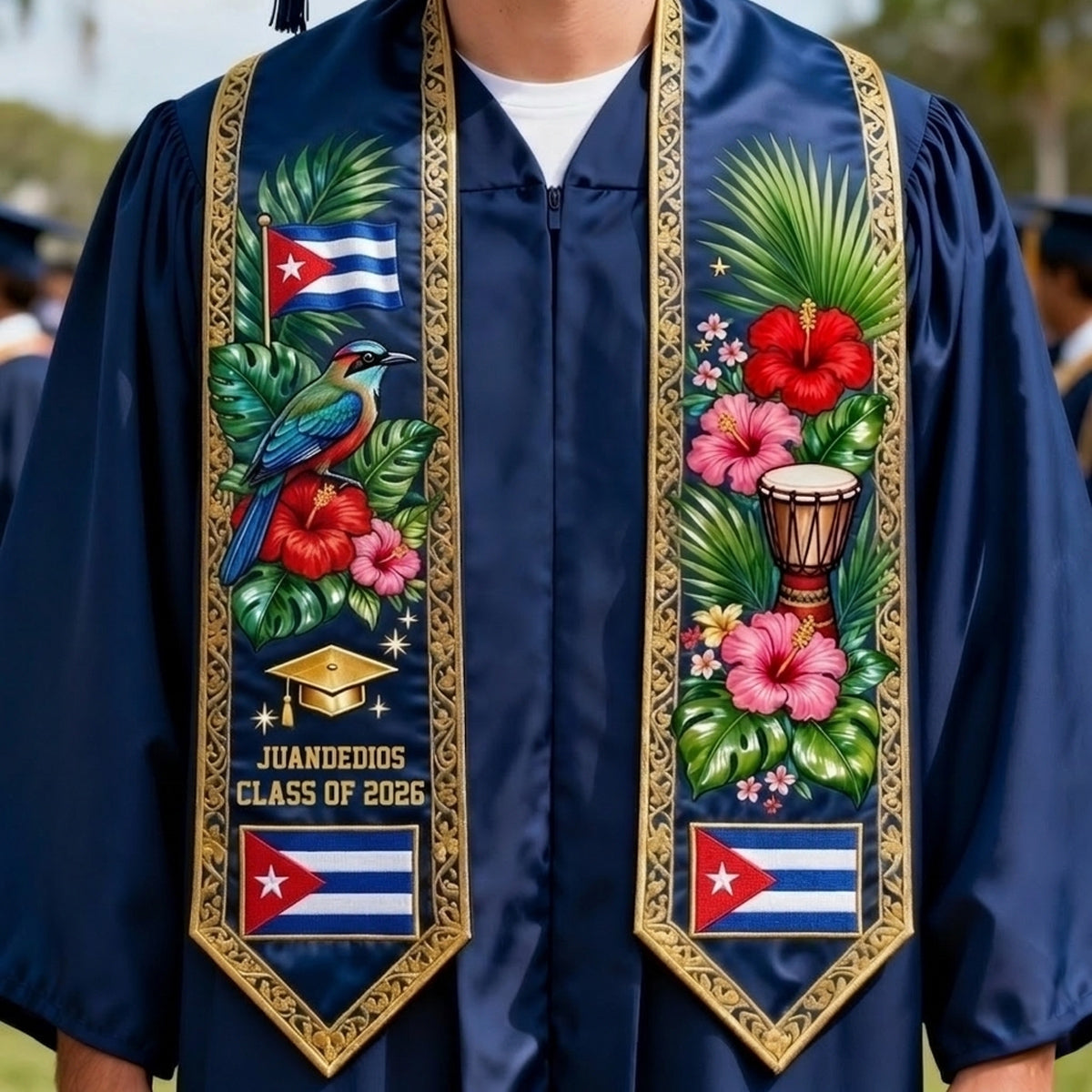 Proud Cuba, Class Of 2026 - Personalized Graduation Stole