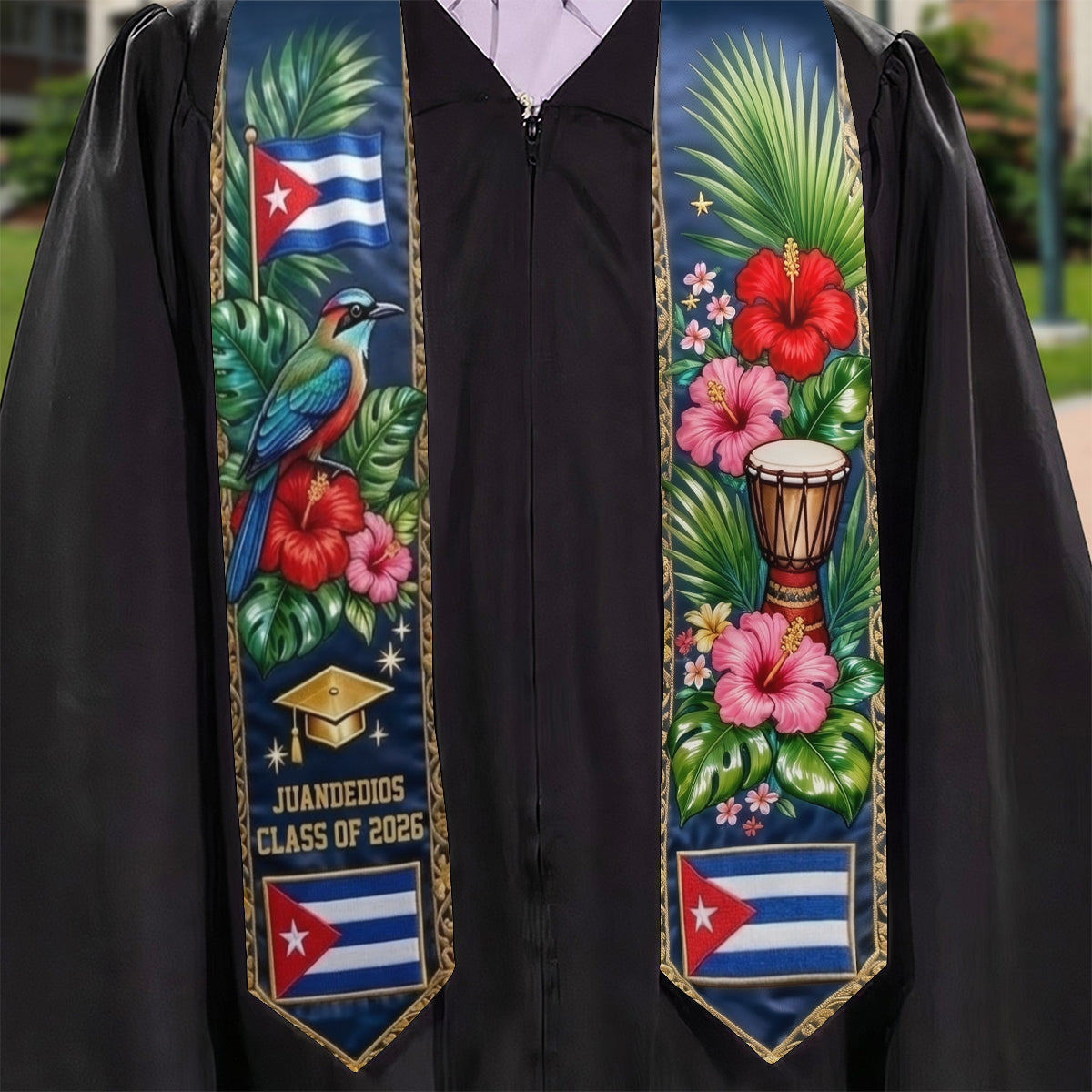Proud Cuba, Class Of 2026 - Personalized Graduation Stole