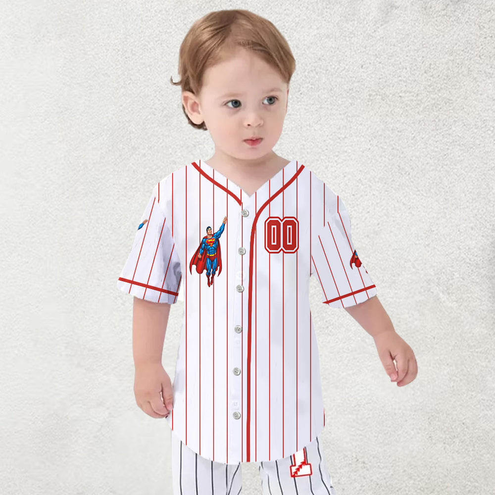 Super Kids - Personalized Kid Baseball Jersey
