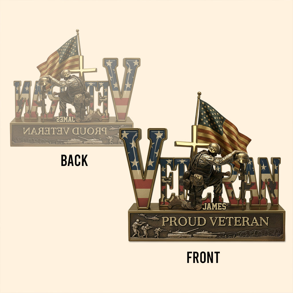 Strong Veteran Plaque - Personalized Veteran Custom Shaped Acrylic Plaque