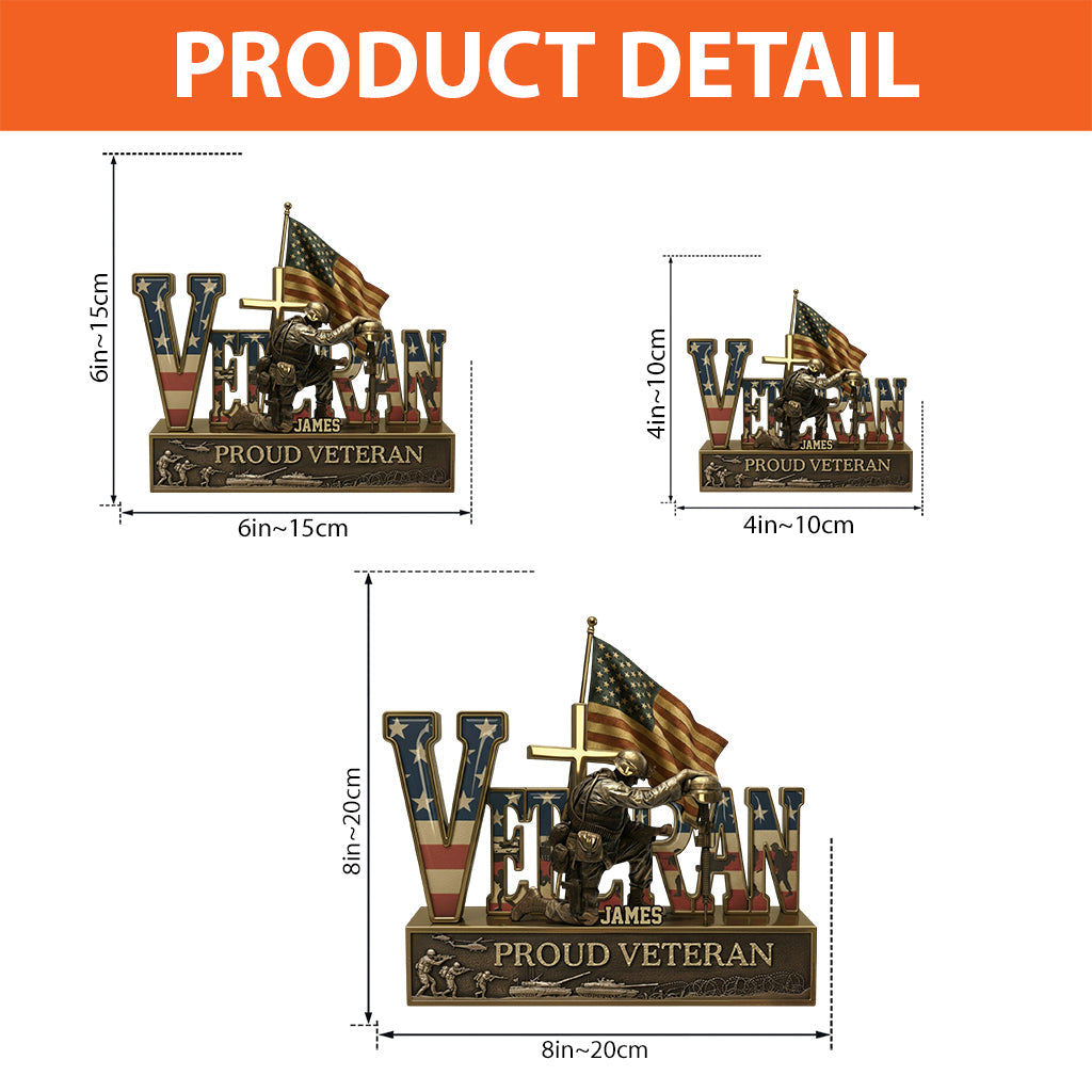 Strong Veteran Plaque - Personalized Veteran Custom Shaped Acrylic Plaque