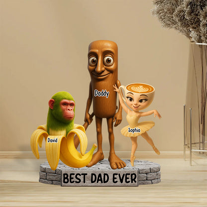 Best Dad Ever - Personalized Tung Tung Tung Sahur Custom Shaped Acrylic Plaque