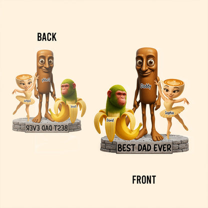 Best Dad Ever - Personalized Tung Tung Tung Sahur Custom Shaped Acrylic Plaque