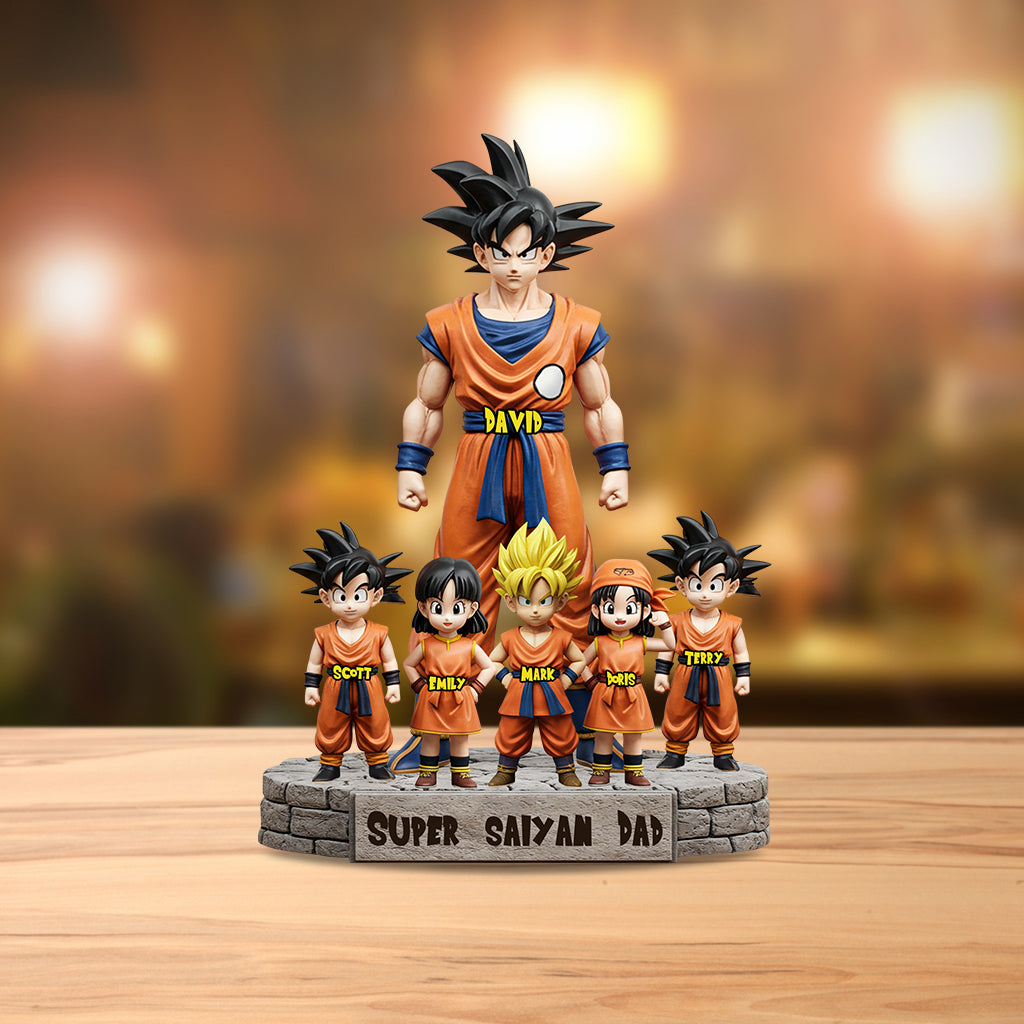 Strong Papa - Personalized Seven Balls Custom Shaped Acrylic Plaque