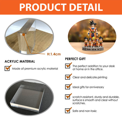 Strong Papa - Personalized Seven Balls Custom Shaped Acrylic Plaque