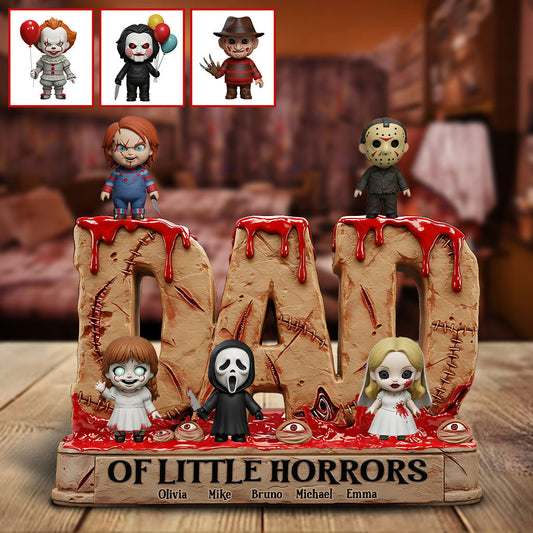 Dad of Little Horror - Personalized Father Custom Shaped Acrylic Plaque