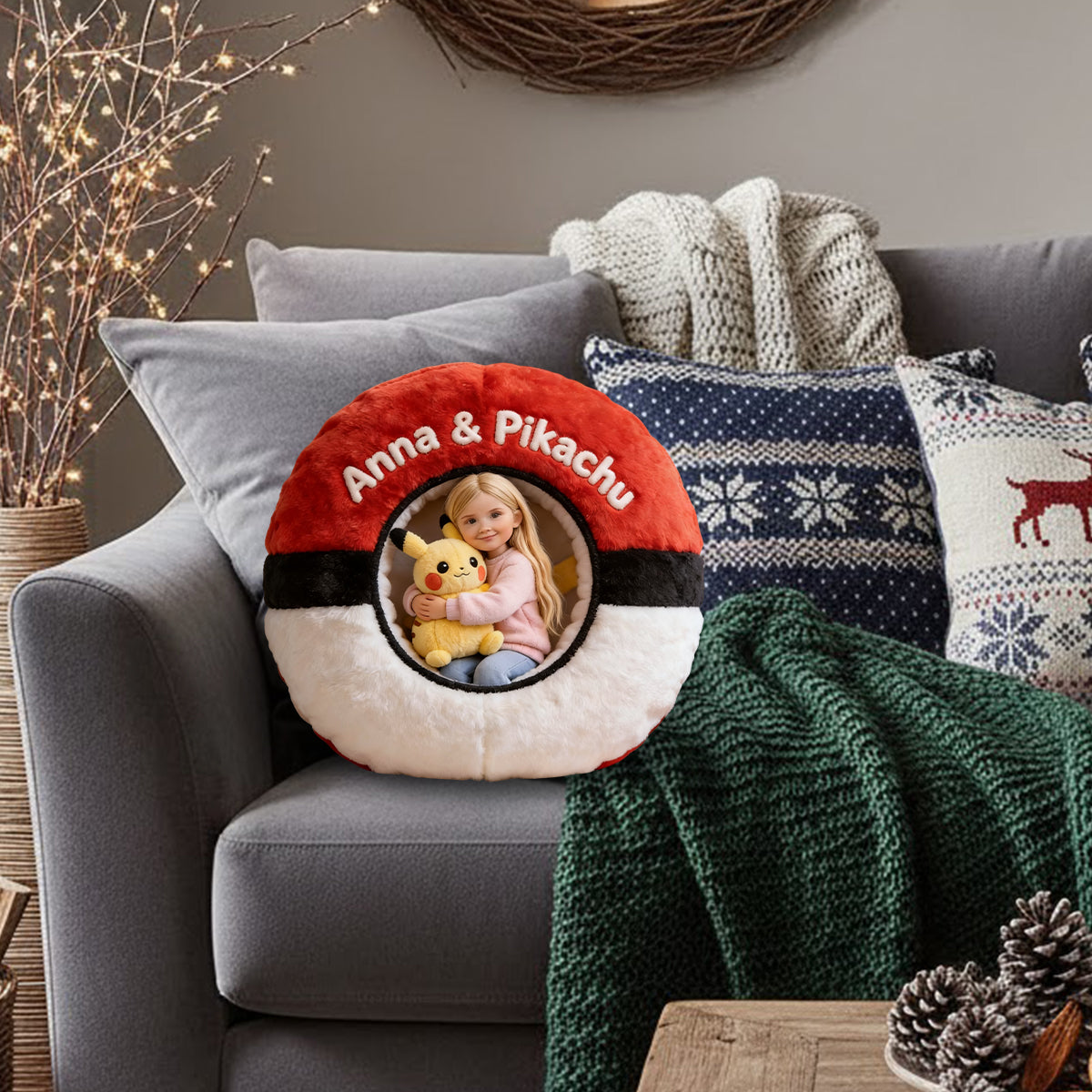 My Favorite Monster - Personalized Monster Trainer Faux Fur Shaped Pillow