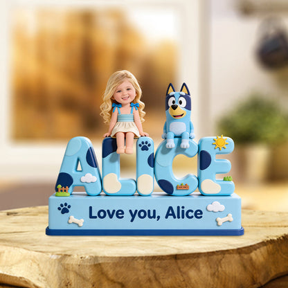 Blue Dog Fans Gift - Personalized Blue Dog Custom Shaped Acrylic Plaque