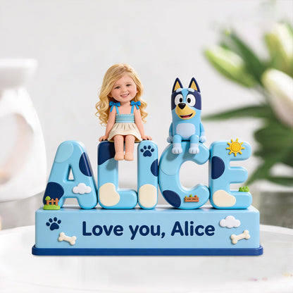 Blue Dog Fans Gift - Personalized Blue Dog Custom Shaped Acrylic Plaque